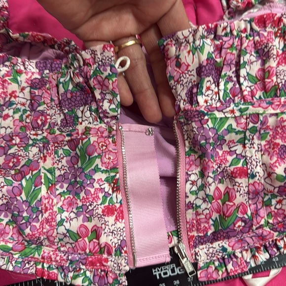 (A3) By Love & Lemons Puff Sleeve Crop Top Floral Print Underwire Top, Size XS - Picture 13 of 16